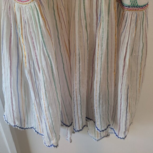 Anthropologie Floreat White Multi-Color Embroidered Halter Top - Picture 4 of 13